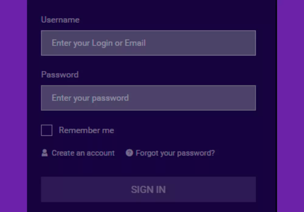 Log in to your Olympiabet account